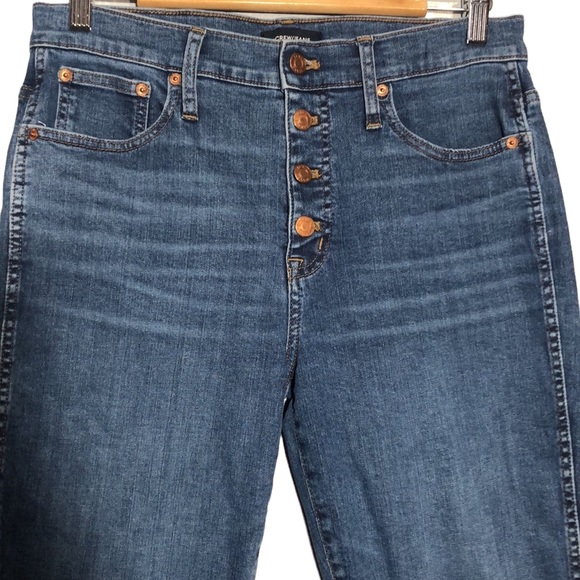 J. CREW | Vintage Straight Button Fly Raw Hem Denim Blue Jeans size 29 - Picture 5 of 14